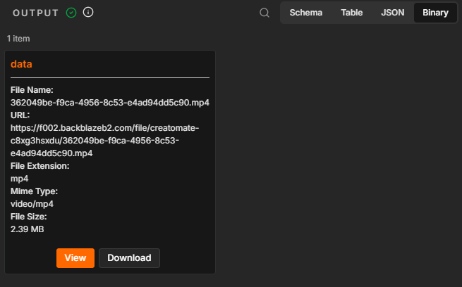 Finished MP4 file downloaded by the completed n8n video workflow.